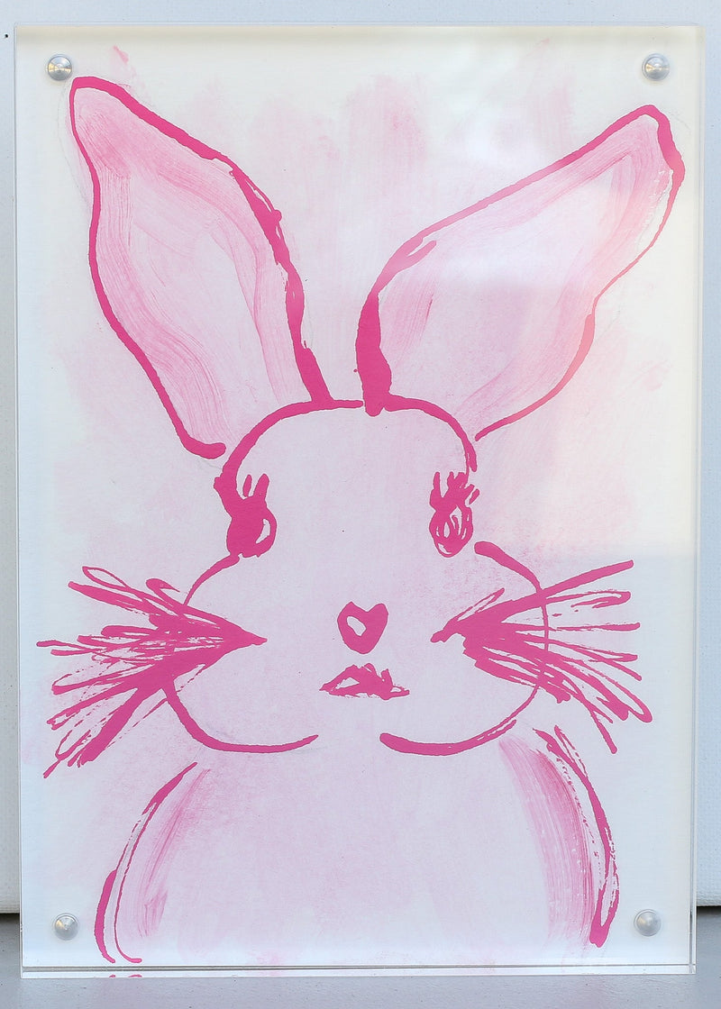Pink Bunny Original 5 x 7"