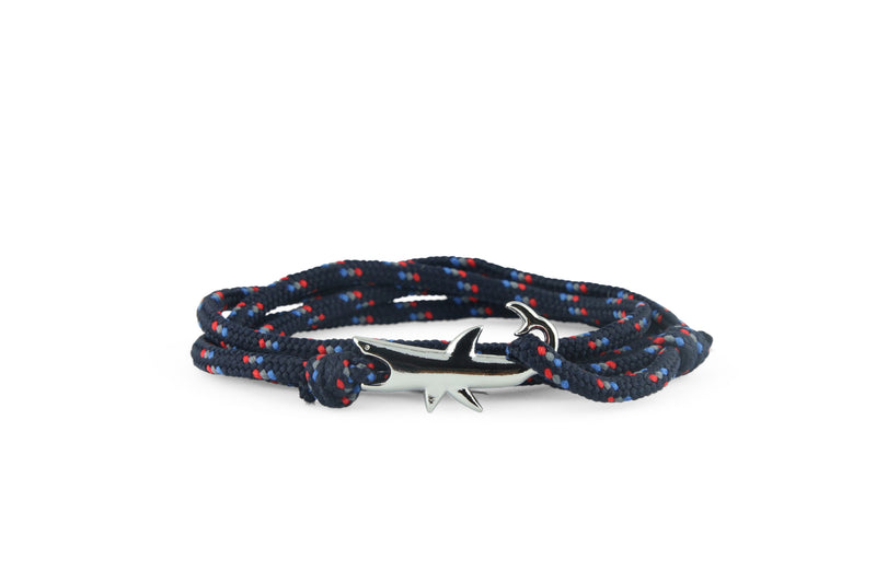 Navy Blue Nautical Rope Shark Bracelet