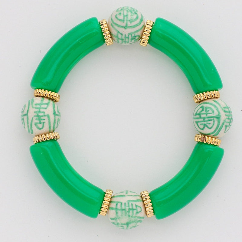Coco Round Bracelet in True Green