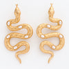 Gold & Pearl Snake Earrings