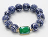 Chinoiserie Emerald Stone Bracelet