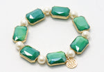 Emerald Glass Stone Bracelet