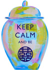 Keep Calm and be Happy Double Happiness Chinoiserie Ginger Jar Print