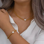 Aurelia Pearl Necklace & Bracelet